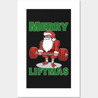 Powerlifting Santa Deadlift Merry Liftmas Posters and Art